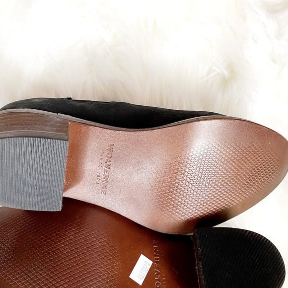 Wolverine Alice black leather ankle bootie boots - Picture 8 of 8